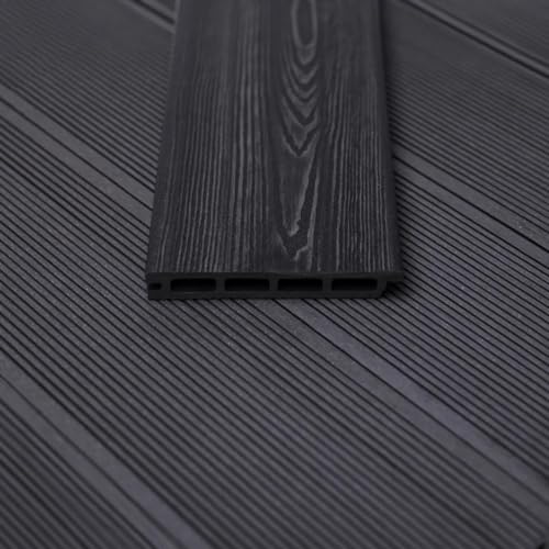 Mega Holz WPC Terrassendielen Schiefergrau 22 m² - Komplett-Set Bodenfliesen