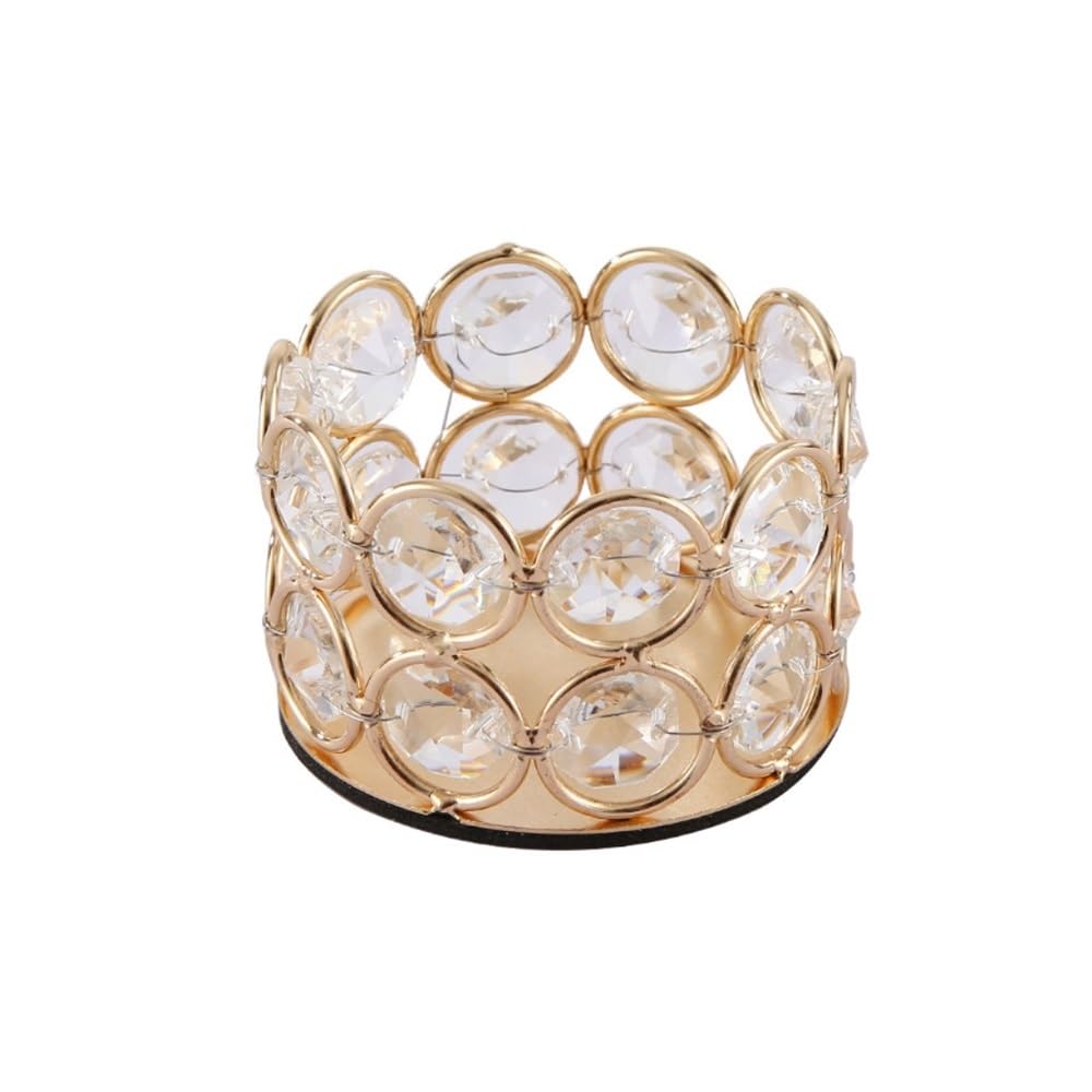 Candle Holder Gold Crystal Candle Holders for Romantic Candlelight Dinner Decor