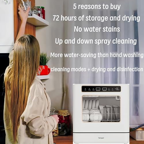 Countertop Dishwasher with Built-in Water Tank