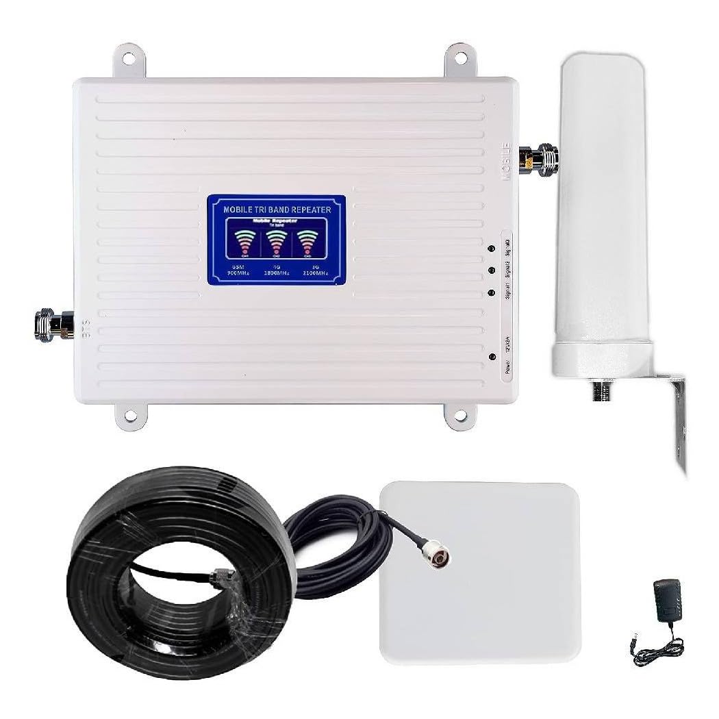 Trade Shop - Set Amplificatore Segnale Cellulare 2g 3g 4g LTE 900 1800 2100 MHz DCS Wcdma gsm