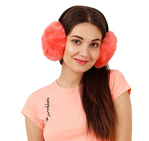 Image of FabSeasons Faux Fur Winter Outdoor Accessory Foldable Ear Muffs /Warmer for Girls & Women for protection from Cold, Ideal Head /Hair Accessory during winters