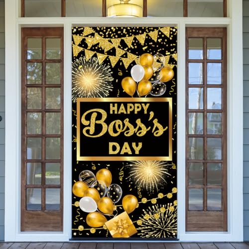 Boss Day Decorations Happy Boss Day Door Cover Bosss Day Banner Boss Lady Decor Happy Boss Day Decoration for Office