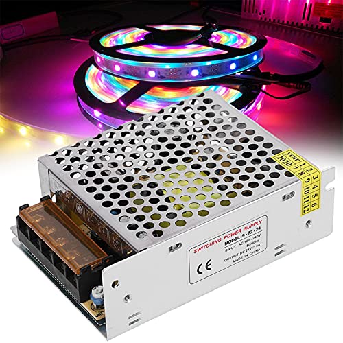 Image of AC to DC Converter, Aluminum Alloy Switch Power Supply Driver Adapter, DC24V LED Screen Strip Light 3D Printer Power Supply(S-72-24（24V /3A /72W）AC100-240V)