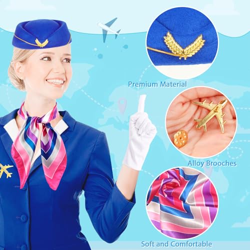 XEPST 4PCS Flight Attendant Costume for Women - Image 3
