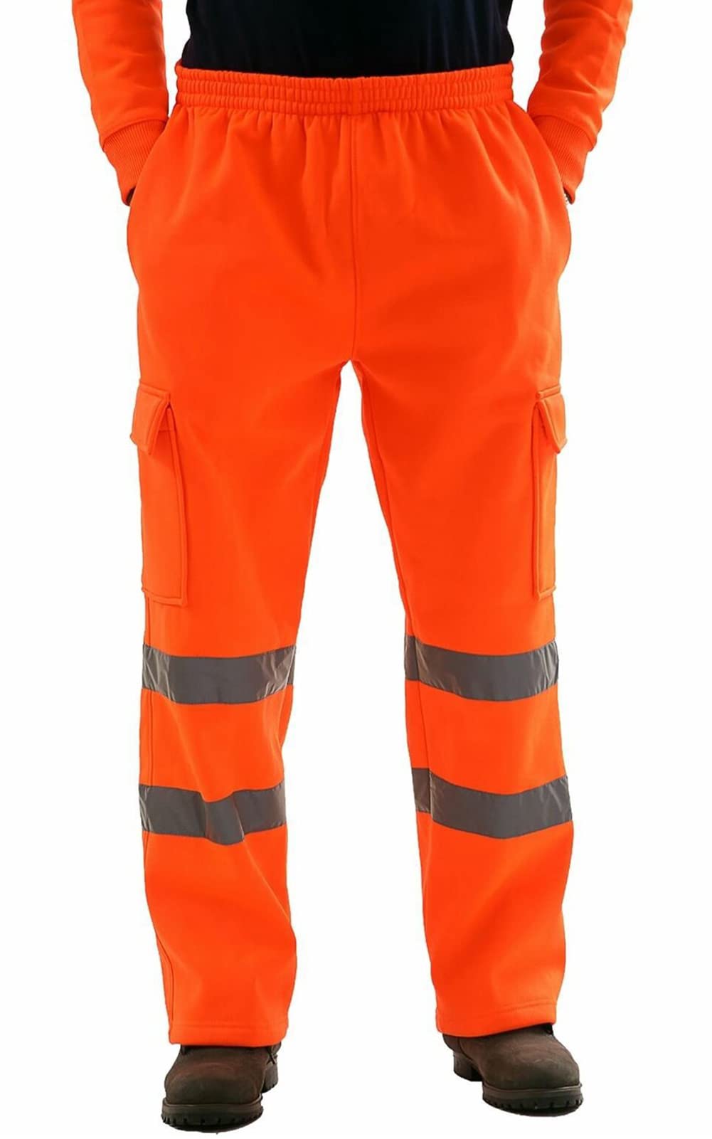 Aivtalk Reflective Safety Work Pants for Men High Visibility Sweatpants with Pocket Hi Vis Construction Pants