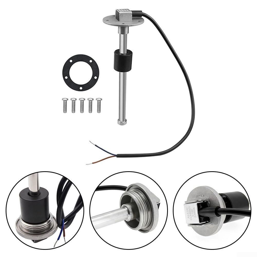 Edelstahl-Tanksensor zur Überwachung des Kraftstoff- und Abwasserstandes in Generatoren, LKWs und Marine-Anwendungen (50 cm)
