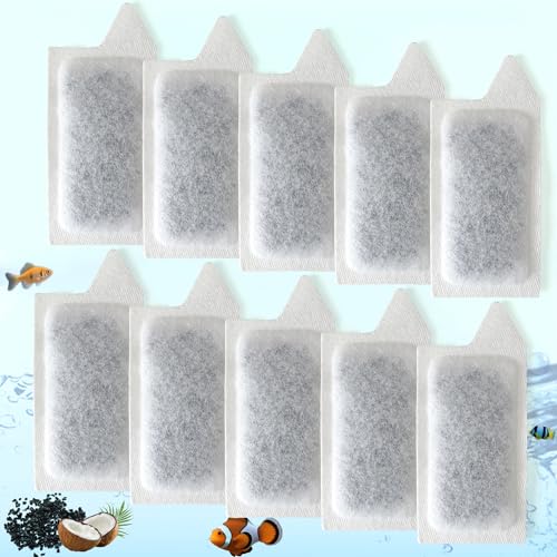 Image of NewKe 10 Pack S Size Filter Cartridges for Tetra Whisper Fish Tanks Filter | Small Size Filter Cartridge Refills for Small Fish Tanks Filter and for Aquarium Kits 3-10 Gallons Fish Tanks