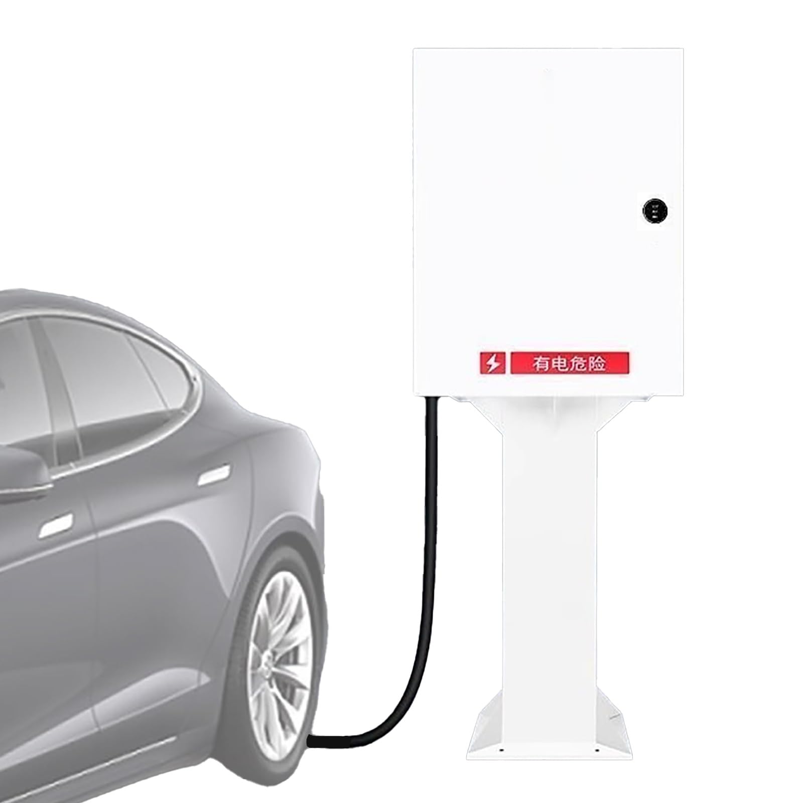Zewnętrzna Skrzynka Zabezpieczająca do Ładowania Naściennego, Słupek do Ładowania Pojazdów Elektrycznych, Z Zamkiem, Wodoodporna I Zabezpieczona Przed Kradzieżą(70X50X25cm/2)