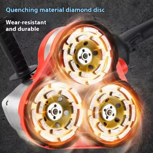 Lijadora de pared para hormigón y mármol con discos incluidos 4