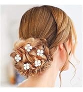 Yokawe Bridal Wedding Hair Pins Silver Bride Hairpin Flower Hair Accessories for Women and Girls ...