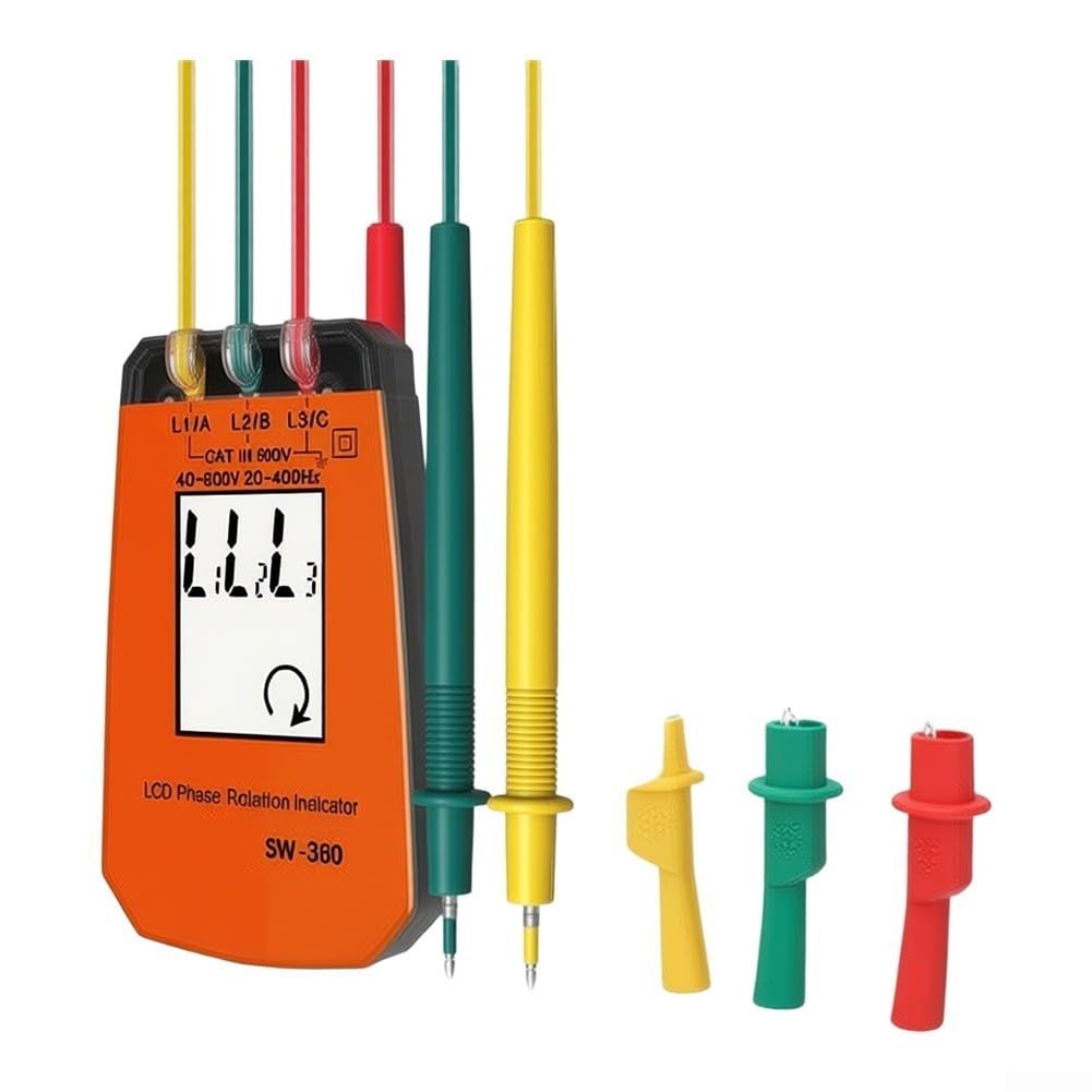 Detector trifásico SW360 LCD 40-600 V alarma (SW-360)
