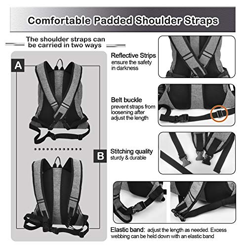 RABBICUTE Pet Dog Carrier Backpack Adjustable Breathable Front Pack Head Out Removable Design Puppy Cat Dog Backpack for… - Image 4