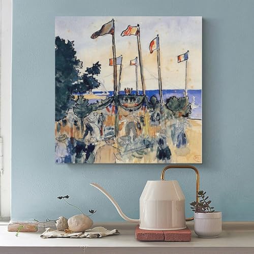 Toile Henri Edmond Cross au bord de la mer déco murale salon et bureau chic - 2