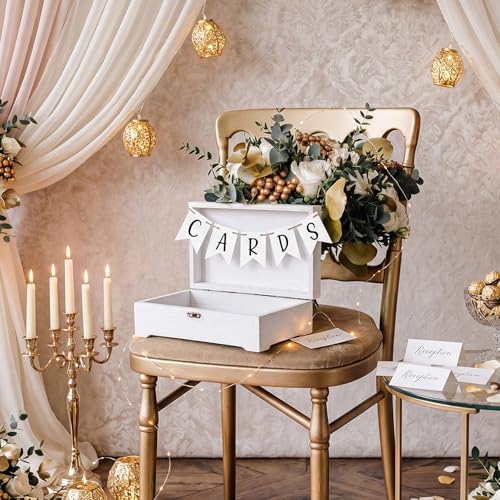 Image of Yaomiao Mini Cards Sign Banner for Card Box Wedding Themed Hanging Banner Decor Party Decoration for Birthday for Basket Table Greeting Photo Props Table Decor, Basket Not Included (Stylish,Card)