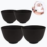 4 Piece Silicone Bowl, Silicone Mixing Bowl Set, Reusable Facial Bowls for Estheticians for Salon Spa or Home Beauty Tools (2 Large 2 Medium)