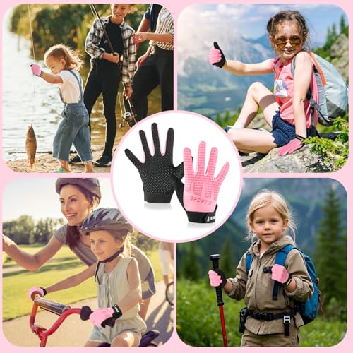 Bumobot Luva De Ciclismo Esportiva Infantil, Antiderrapante, Para Meninos E Meninas, Luvas De Pesca