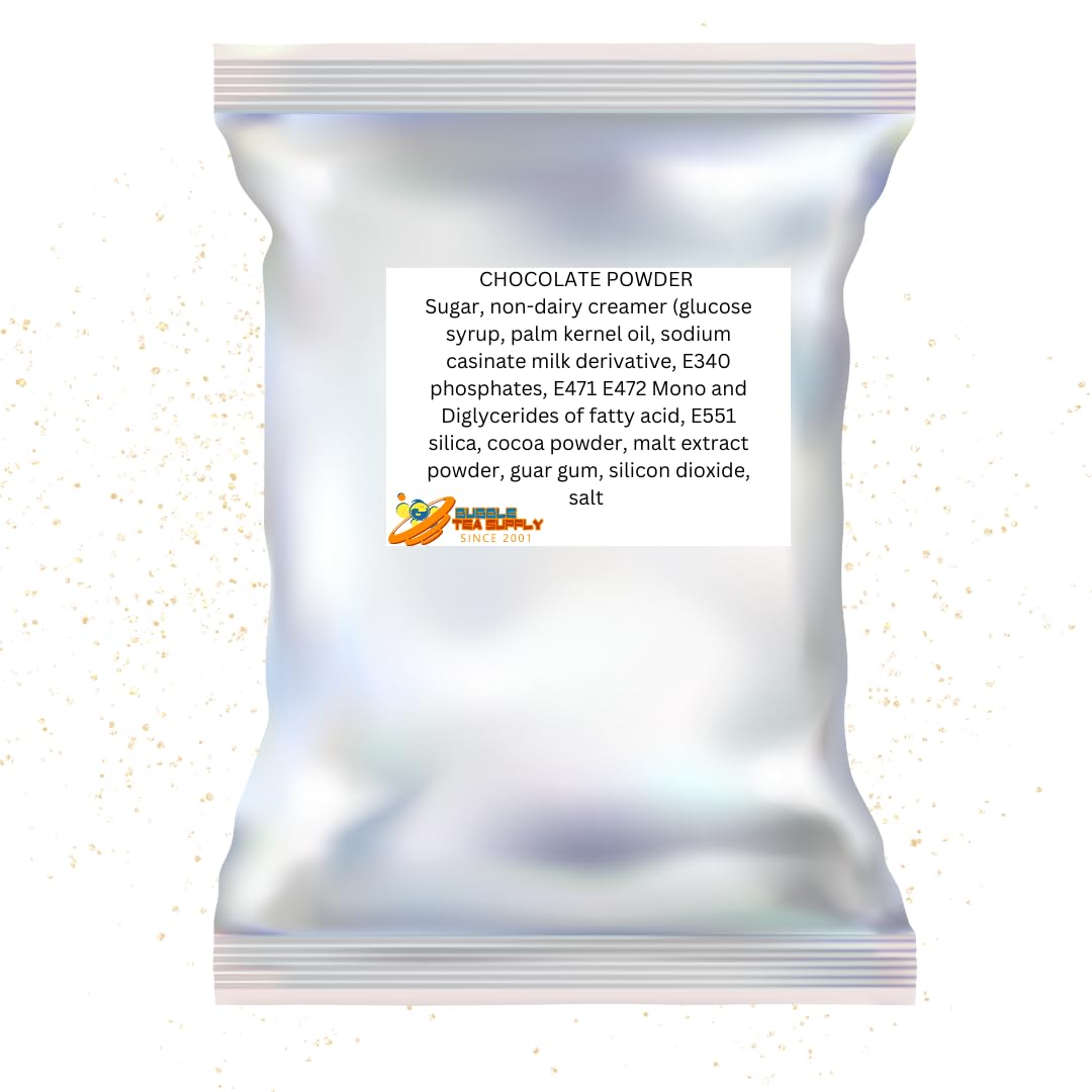 Chocolate Flavored Boba Bubble Tea Powder for Milk Tea Premium Instant Drink Mix - 2.2 LB bag for 40-45 Servings - Just Add Tapioca Pearls by BUBBLE TEA SUPPLY
