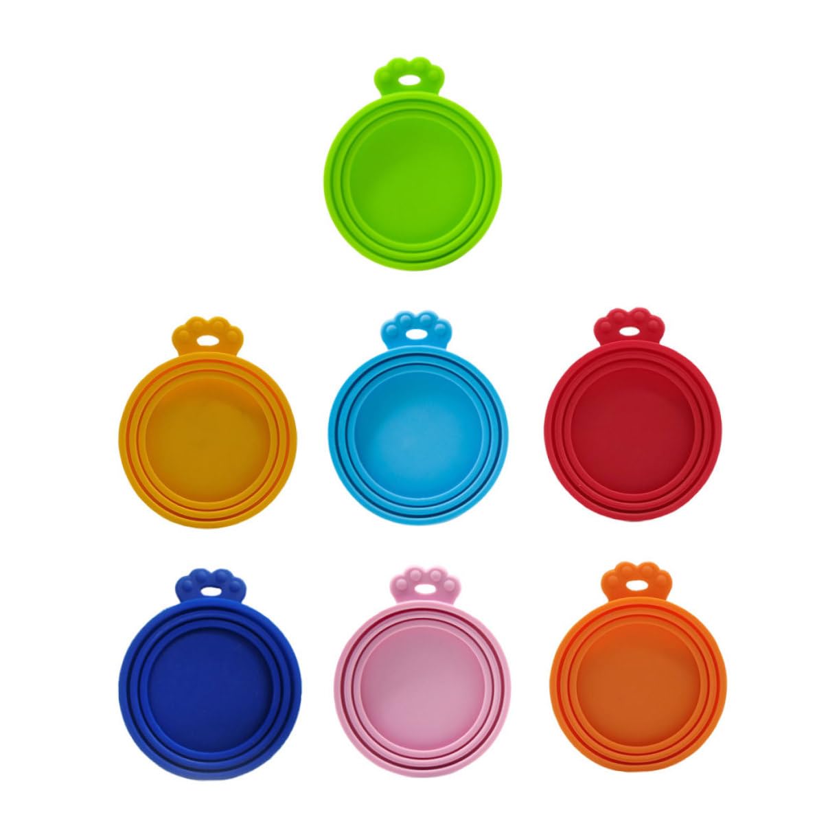 BESPORTBLE Wet Cat Food Can Covers Lids 7pcs Silicone Pet Food Covers Sealing Dishwasher Safe Pet Supply