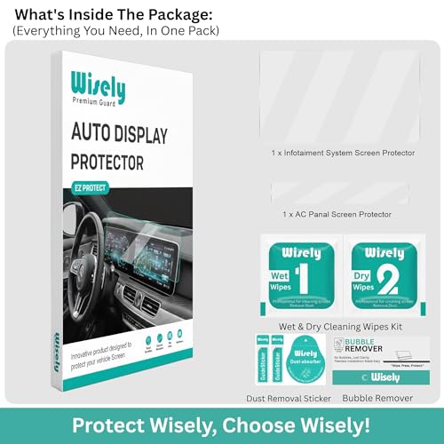 Image of Wisely Premium Screen Guard for TOYOTA INNOVA HYCROSS ZX ZXO VXO GXO FACELIFT 10.1-Inch Display Car Infotainment System Protector - Stereo Accessories - Touch Responsive, HD Clear, Easy Installation