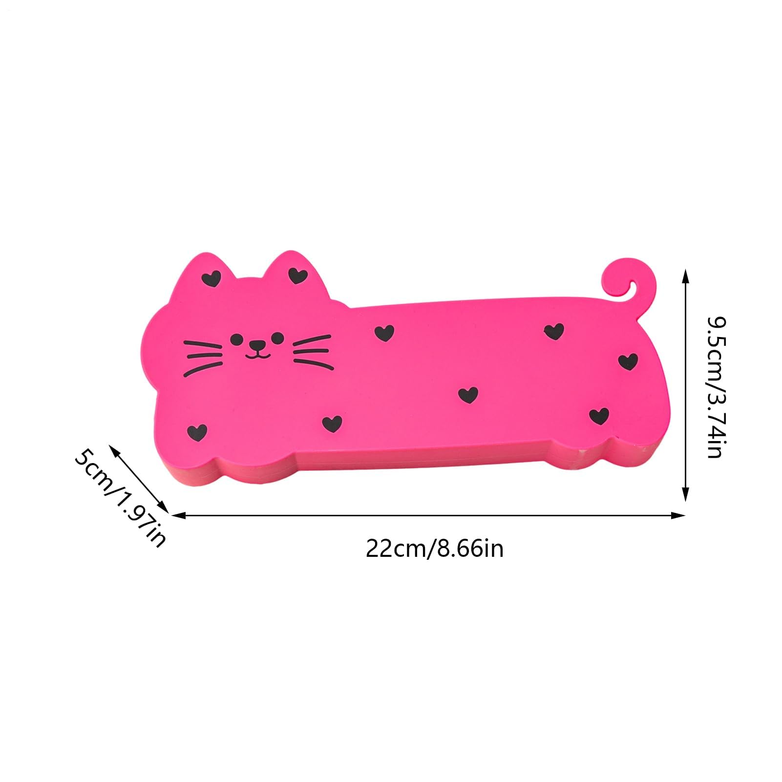 Trousse à crayons – Organiseur en forme de chat pour l'école, l'étude, la maison | Sac de rangement léger en silicone souple avec plusieurs compartiments pour fournitures de bureau pour adolescents et