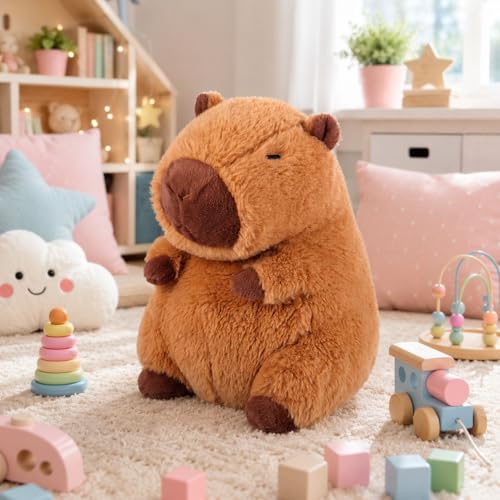 Image of Capybara 25cm | Ultra Soft Plush Stuffed Toy | Cute Hugging Pillow | Gift for Kids Boys Girls