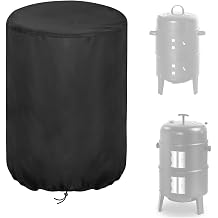 Smoker Cover for SUNLIFER 16" Round Charcoal Barbecue Grill | Waterproof Outdoor Smoker BBQ Cover Vertical Smoker Cover - 16" D x 32" H