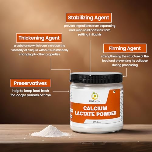 Image of Calcium Lactate Powder,150 Gms I Used as food preservative and Improvers / Food Thickener, Perfect for Spherification, Cheese Making, and Baking Applications I Perfect for Home Chefs, Commercial Kitchens, Food Technologists, and Educational Use | Ideal for Texturizing, Gelling and Stabilizing Foods