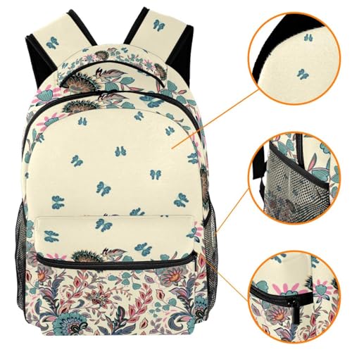 Sac à dos d'école ergonomique fini le mal de dos avec style fleuri