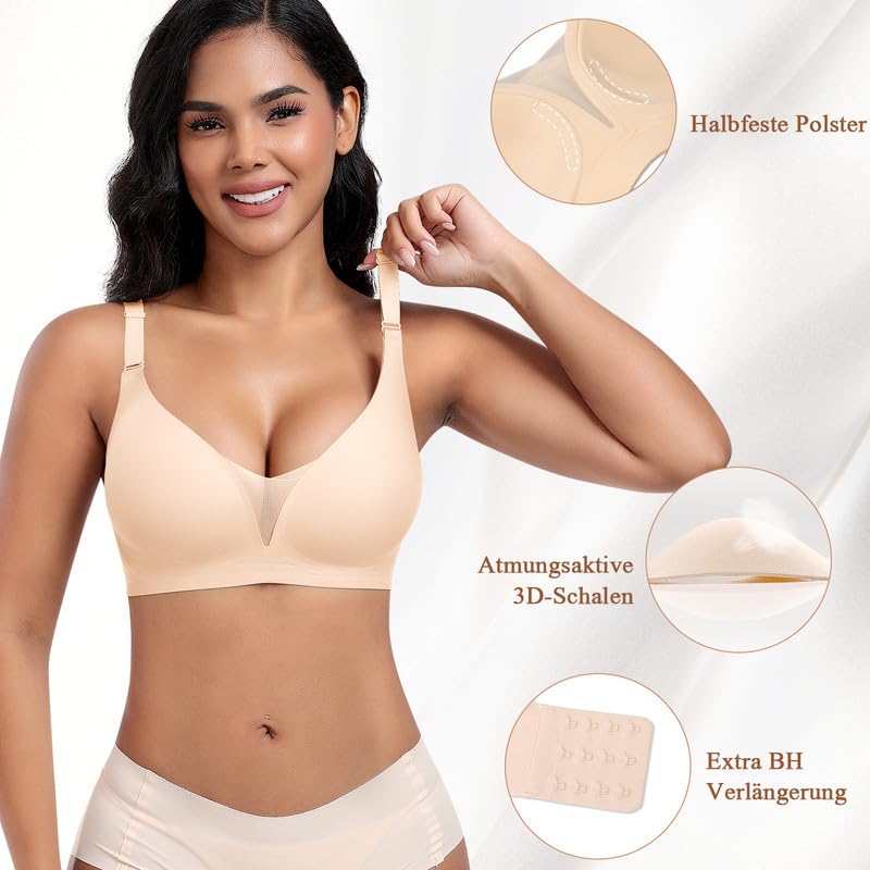 Soutien-gorge sans armatures anti-irritations doux et invisible