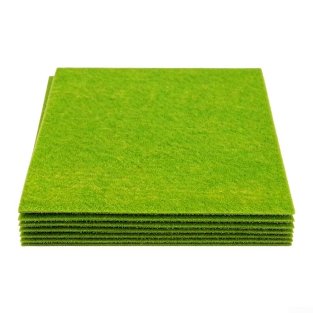 Césped Artificial DIY 15 Piezas 25x25cm para modelo Realista(Dark green)