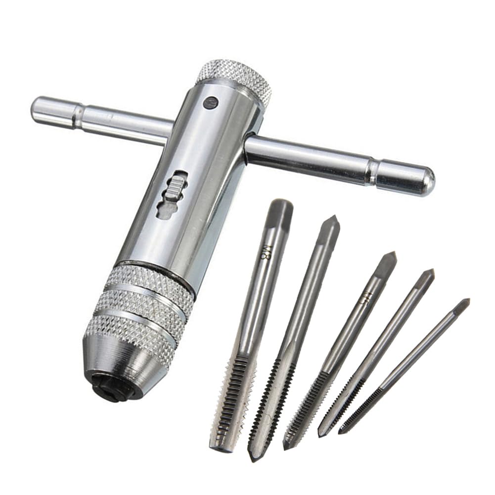 Jnchdghwa As Shown Adjustable Head Ratchet T Handle Tap Wrench M3-M8 For Machine Threading Tool