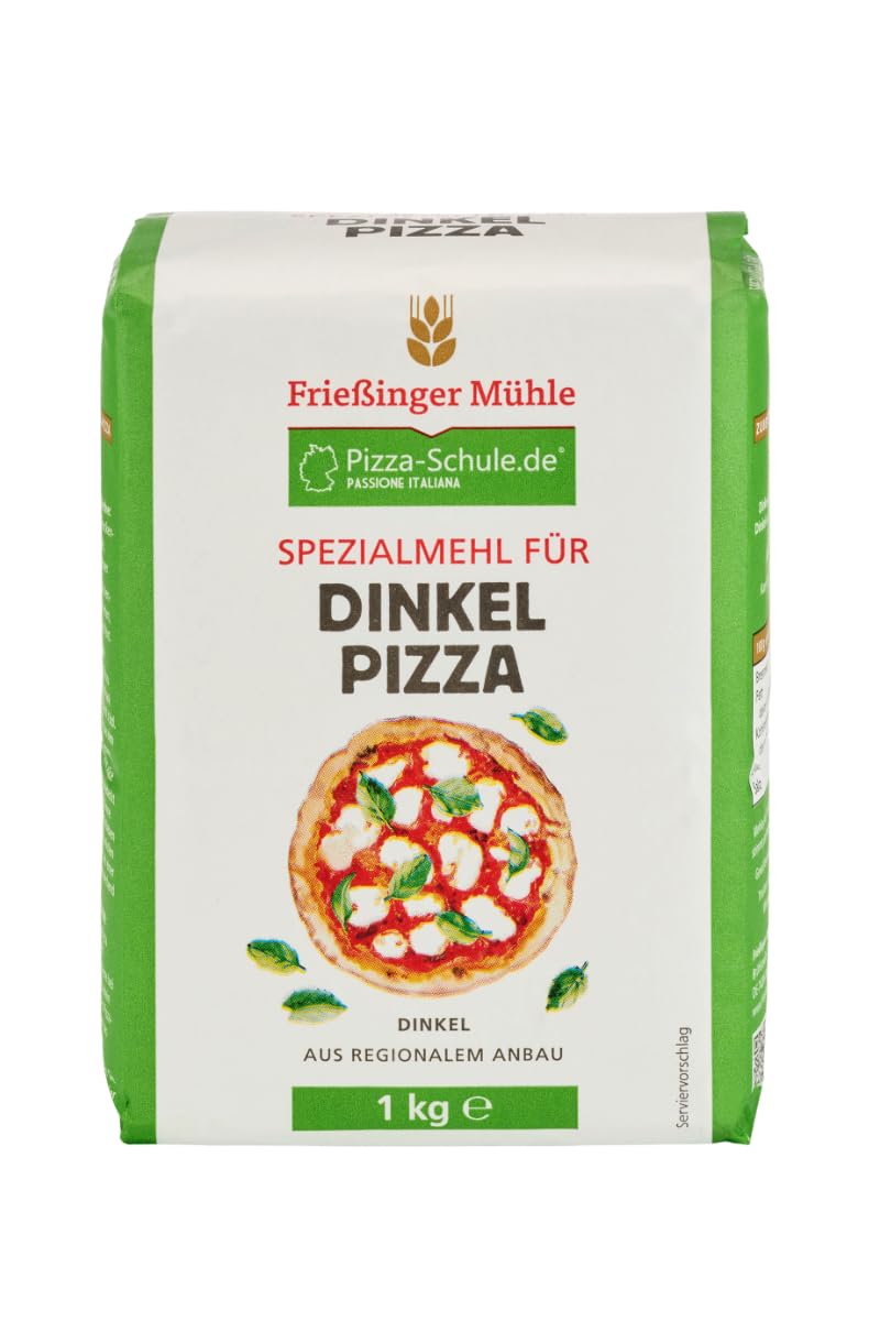 Frießinger Mühle Pizzamehl SET | 5x Pizzamehl Dinkel Pizza 1 kg, 1x Semola Finezza 1 kg & 1x Trockenhefe 500 g – ideal für luftige Pizza & Pasta in Profi-Qualität