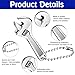 Chumia Adjustable Spanner Mini Nut Wrench Silver Shifting Spanner Wrench Small Adjustable Wrench with Chain Hand Knurl Tool for Repair Maintenance Automotive Car (3 Packs,2.5 Inch)