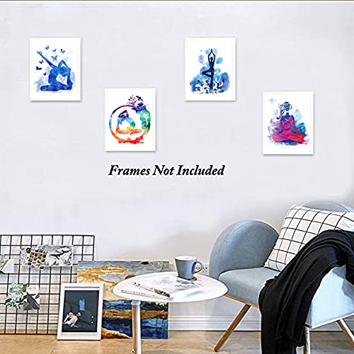 Niiorty 4 Set- Dancing Girl Modern Abstract Art Painting, Elegant Dancer Mural, Dance Wall Decoration Paintings(Unframed, 8"X10") #TOP3