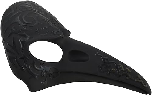 Miniatura 3 de Zeckos Máscara de carnaval de pico de cuervo con estampado negro para colgar en la pared