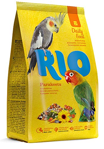 RIO Aliment Complet pour Grandes perruches | 3 kg | Mélange spécialement composé de graines et céréales sélectionnées, saines et appréciées | avec des...