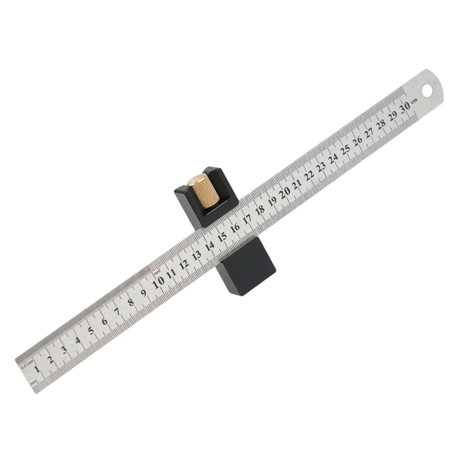 Piceioep Ruler With Stopper Multifunctional Combination Squareruler Positioning Block Adjustable For Woodworking And Crafting Tasks Ruler Positioning Block