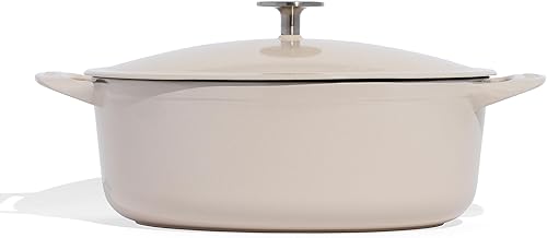 Miniatura 2 de Made In Utensilios de cocina, horno holandés de 7.5 cuartos de galón, lino, hierro fundido esmaltado, retención de calor y durabilidad