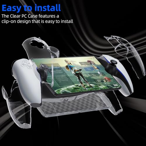 HEYSTOP Coque de Protection Compatible avec Console Playstation Portal Portal, Transparente, Compatible avec Les Accessoires de Lecteur à Distance PS Portal Remote, Anti-Rayures, Anti-Chocs, – vue 5