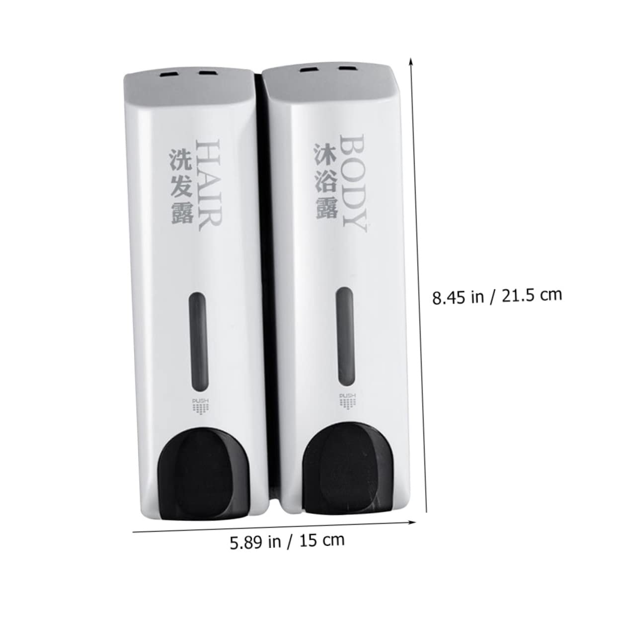 Dispensador de Jabón de Pared Blanco de Plástico, Compacto Presión