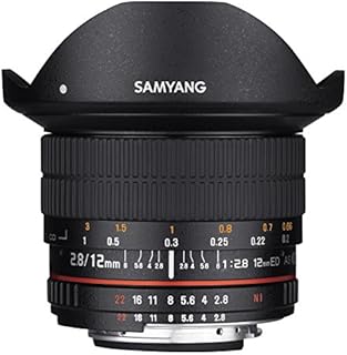 Samyang 12mm F2.8 Ultra Wide Fisheye Lens for Nikon DSLR Cameras - Full Frame Compatible