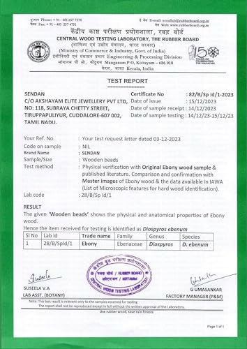 Image of SENDAN Original 925 Silver Karungali Malai with Cap (6MM, 54 +1 Beads, 24 Inches) / Government Lab Certified Malai