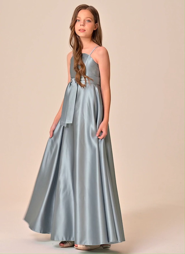 amazon childrens bridesmaid dresses Amazon.com: Kismissal Junior Bridesmaid Dress, Flower Girl Dresses, Formal Dress for Teen Girls Bow A-line Square Floor-Length Satin Black: Clothing, Shoes & Jewelry