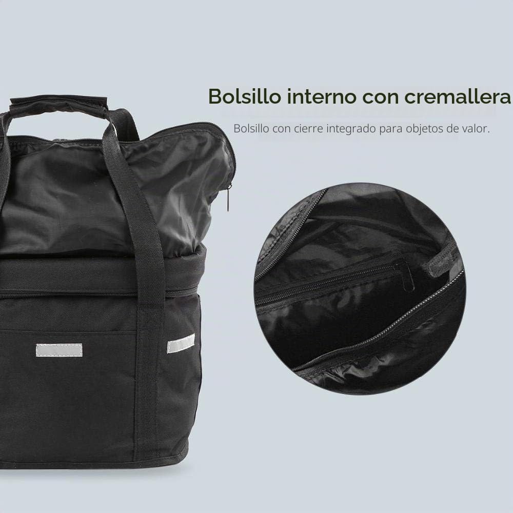 Cesta frontal desmontable para bicicleta, bolsa plegable de lona para manillar, organizador extraíble para mascotas, gatos, perros, bolsa para marco de bicicleta