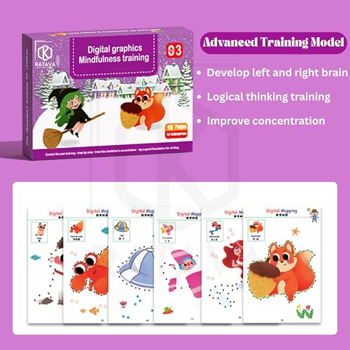 Image of Reusable Magic Tracing Workbook for Kids | Preschool Writing Practice with Disappearing Ink | Learn Alphabets, Numbers, Shapes & Lines | Early Learning Book (48 Pages, 4 Pens, Purple)