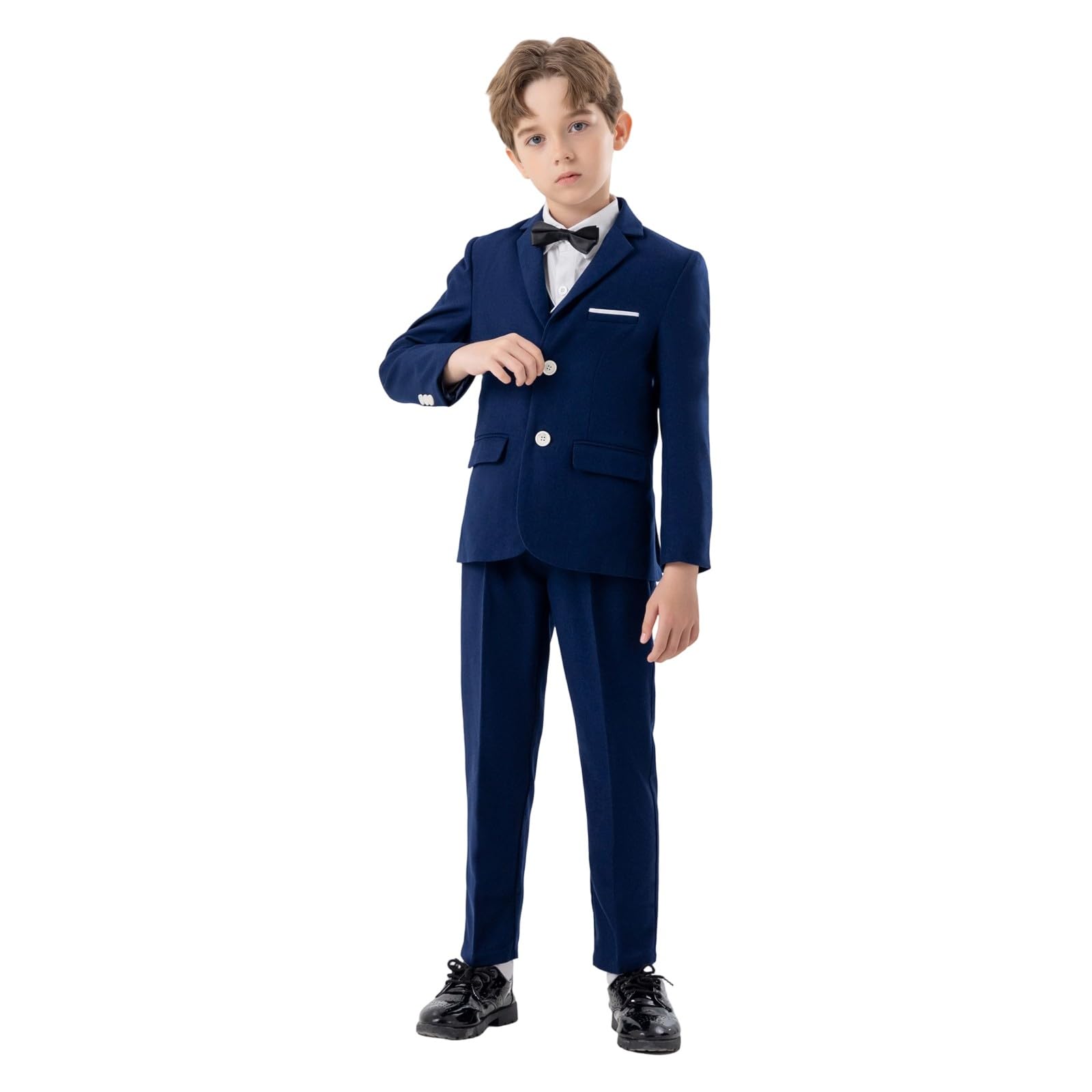 Generisch Elegante set invernale composto da giacca, gilet, cravatta, pantaloni, per occasioni festive, spettacoli dai 4 ai 12 anni, abbigliamento sofisticato