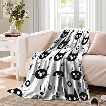 VFKLZCNYR Superweiche Katzendecke, individuelles Design, weich, flauschig, atmungsaktiv, warm, Flanell-Fleecedecke, perfekt für Couch, Sofa oder Bett, schöner 3D-Druck, 150 x 200 cm – Bild 4