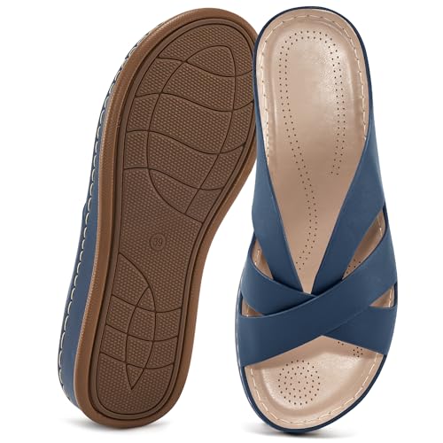 Image of Alicegana Womens Sandals Wedge Shoes: Dressy Summer Low Platform Slides Comfortable Walking Beach Sandals for Women 2026