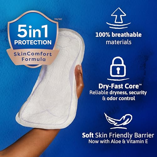 TENA Sensitive Care Overnight Incontinence Pads, Women, Extra Coverage 90ct - image 2