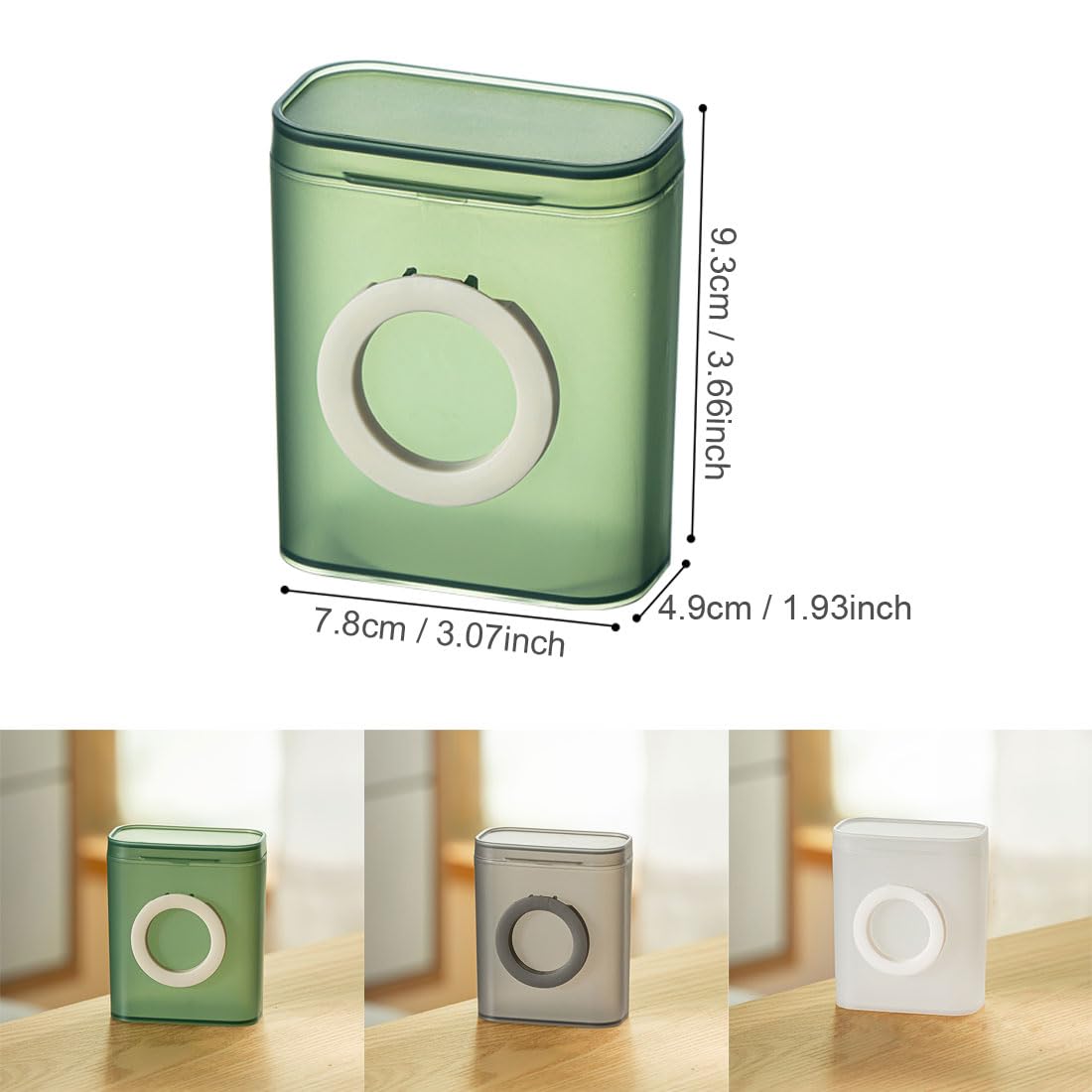 3 Pack Small Organizer Boxes With Lids - Translucent Storage Cases With Phone Holder